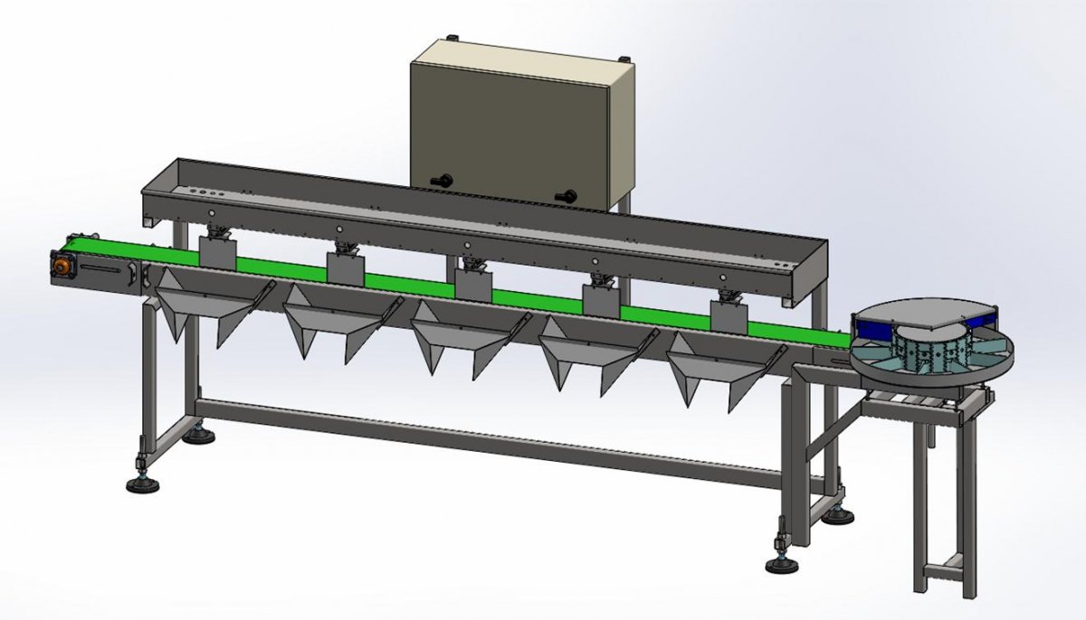 Alimentation de calibreuse ligne simple effet